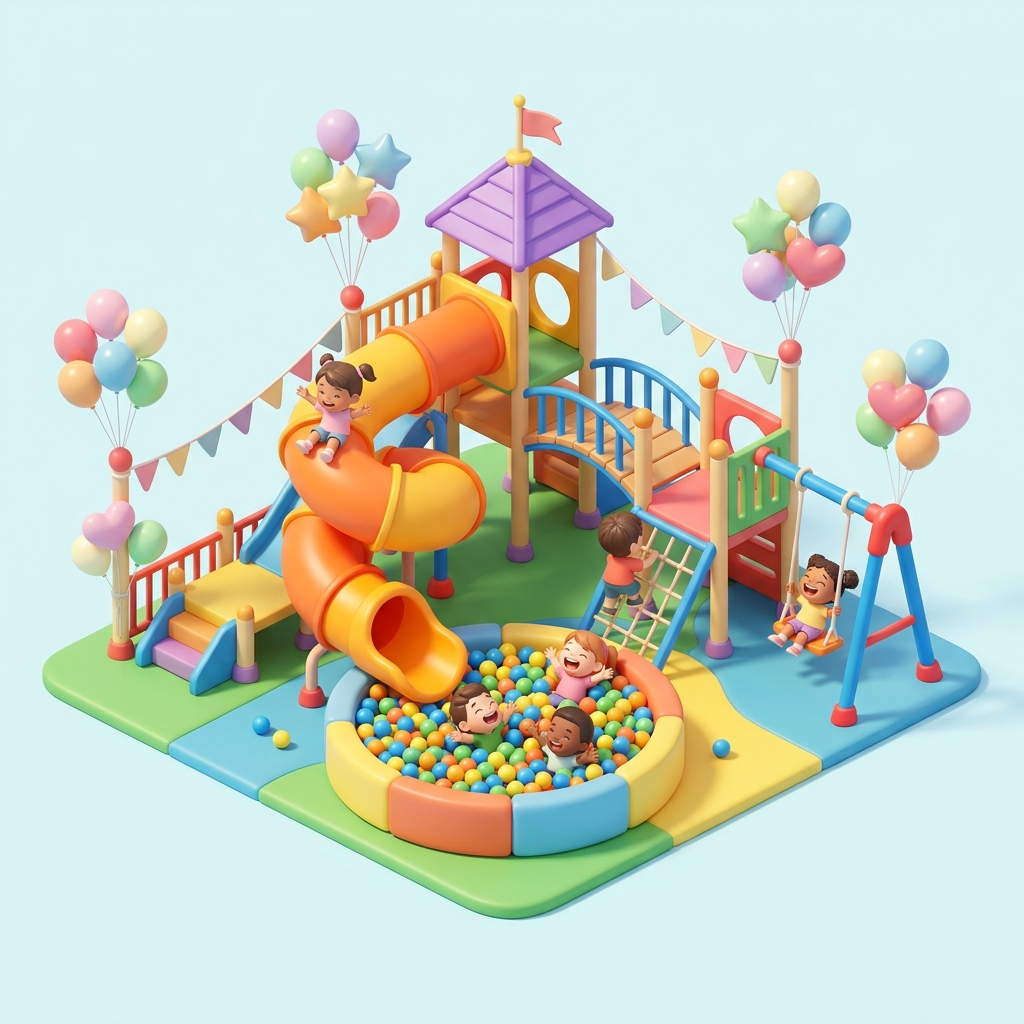 Ilustrasi Wahana D'Wan Playground Sei 2